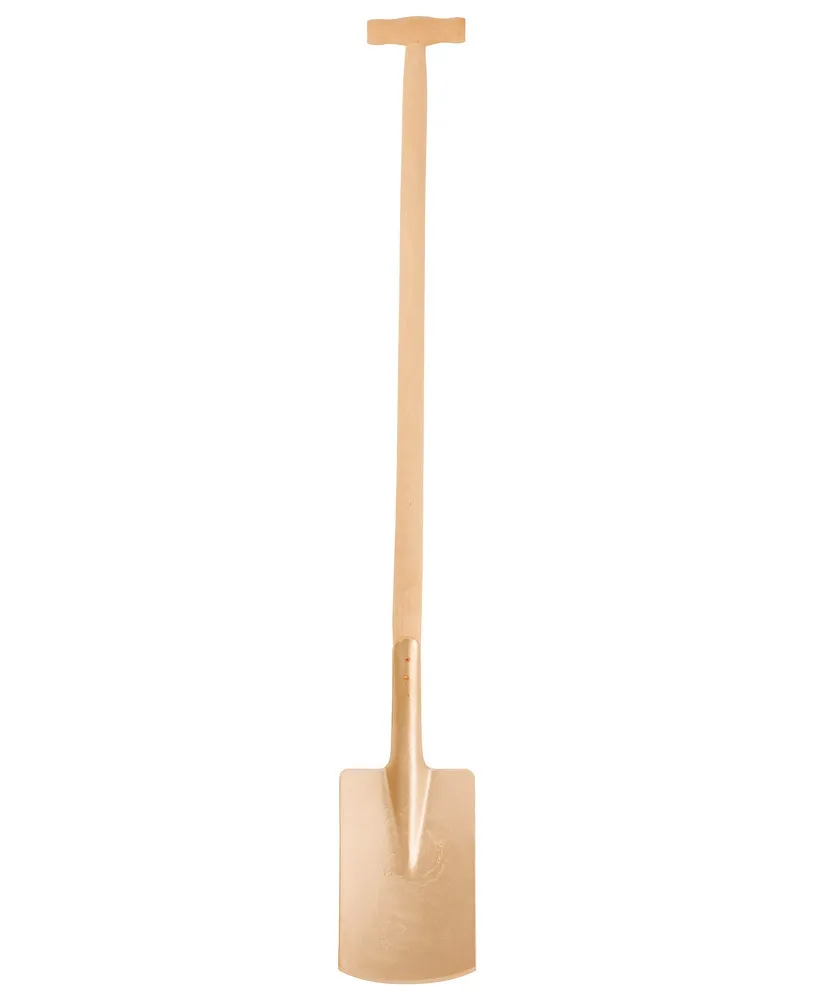 Pala con mango tipo T, 180 x 260 x 1250 mm, bronce especial, sin chispas, para zonas ATEX