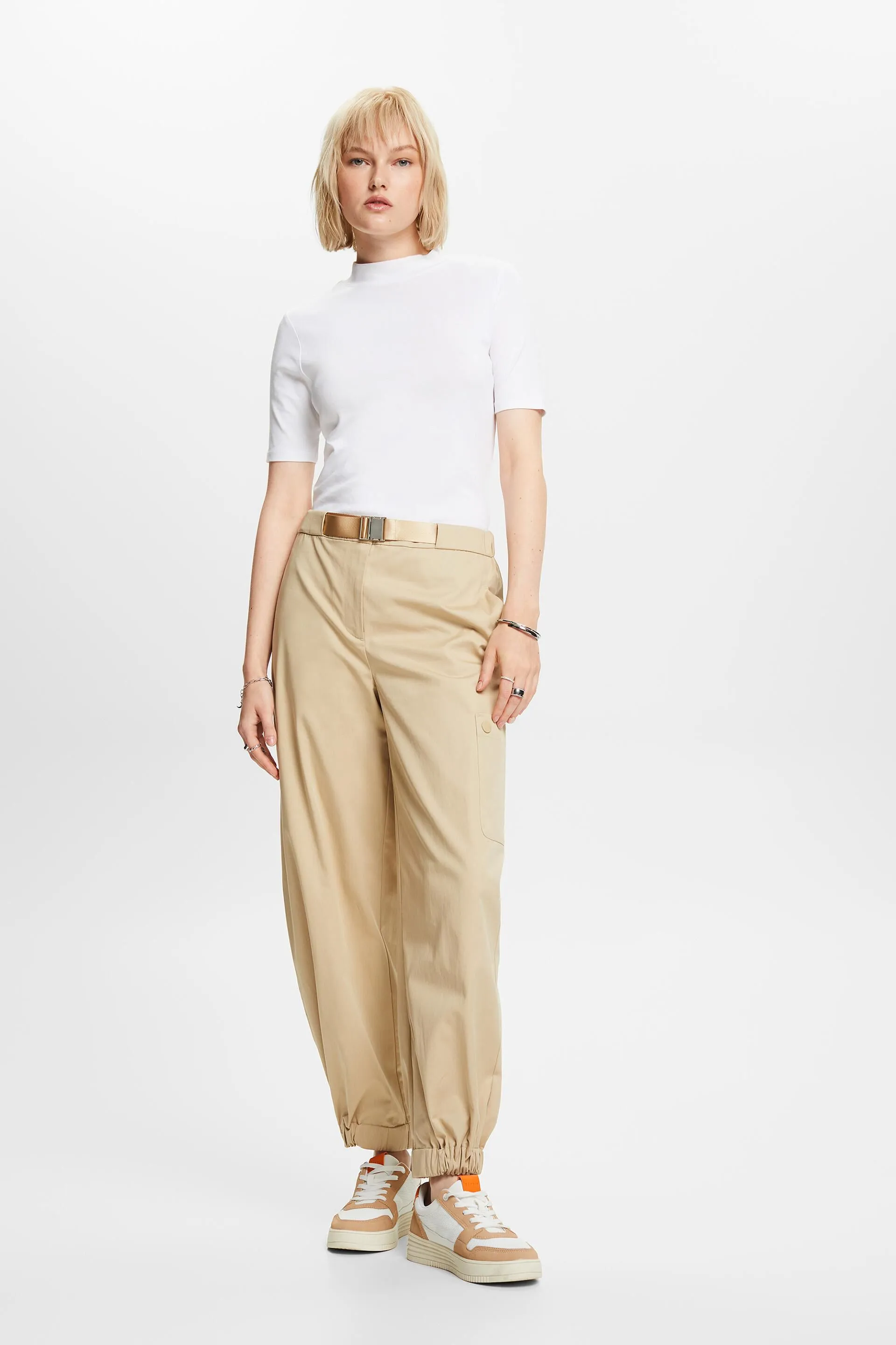 Pantalones deportivos de sarga de algodón