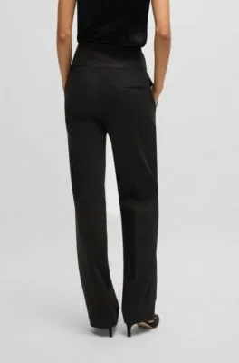 Pantalones formales regular fit con cintura tonal