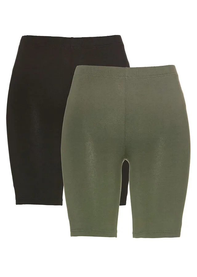 PANTALóN CICLISTA CON ELáSTICO (2 UNIDADES) OLIVA  NEGRO