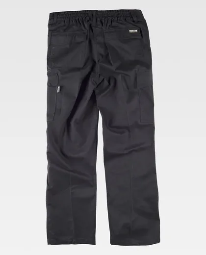 Pantalón con elástico triple costura Negro