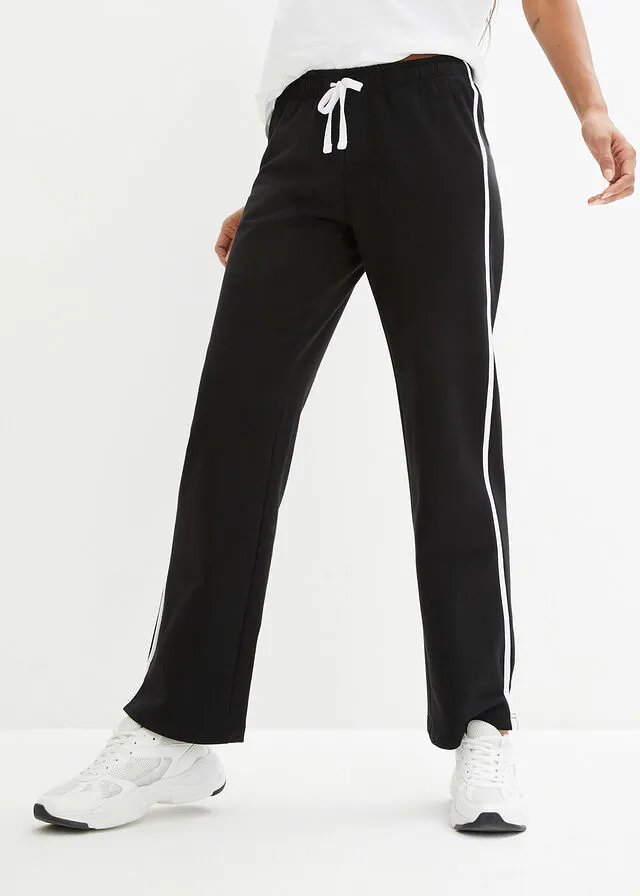 PANTALóN DE CHáNDAL DE ALGODóN DE CORTE RECTO (2 PARES) NEGRONEGRO