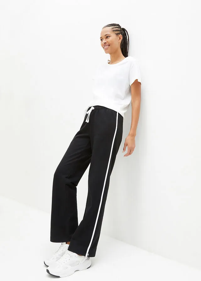 PANTALóN DE CHáNDAL DE ALGODóN DE CORTE RECTO (2 PARES) NEGRONEGRO