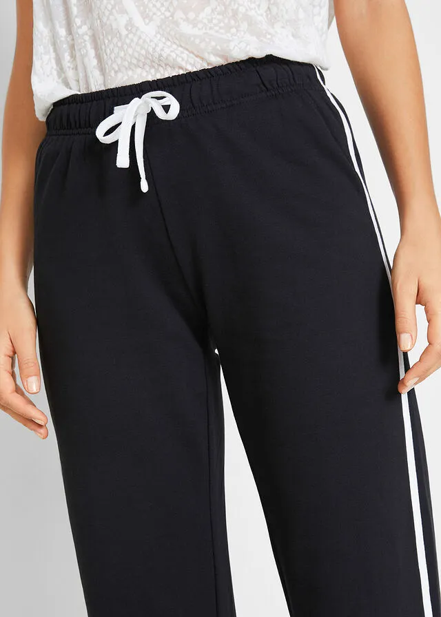 PANTALóN DE CHáNDAL DE ALGODóN DE CORTE RECTO (2 PARES) NEGRONEGRO