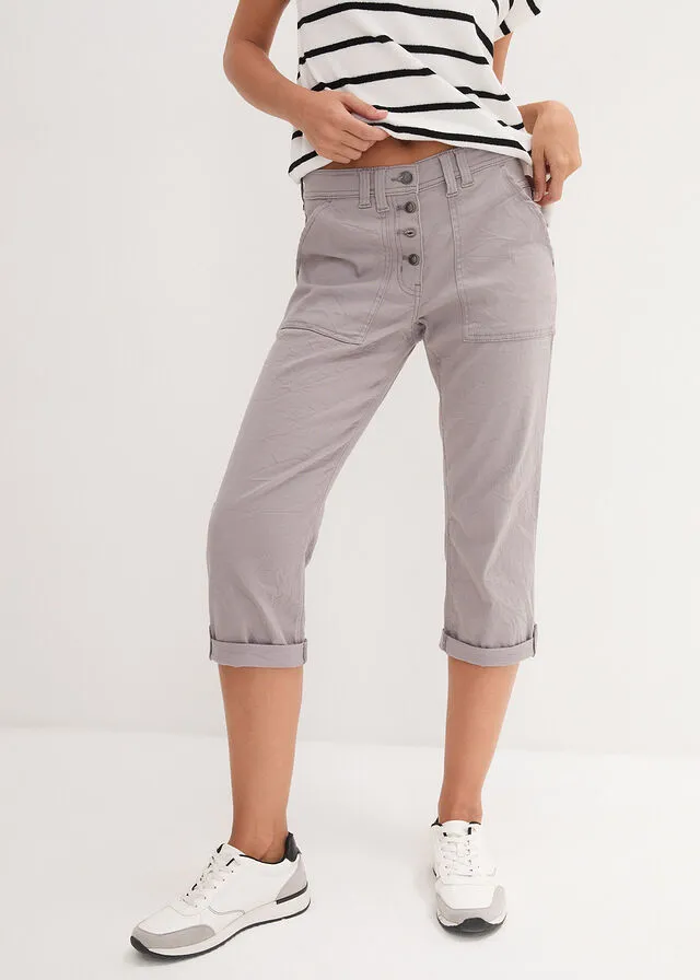Pantalón elástico Gris