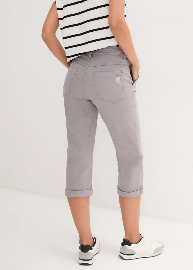 Pantalón elástico Gris