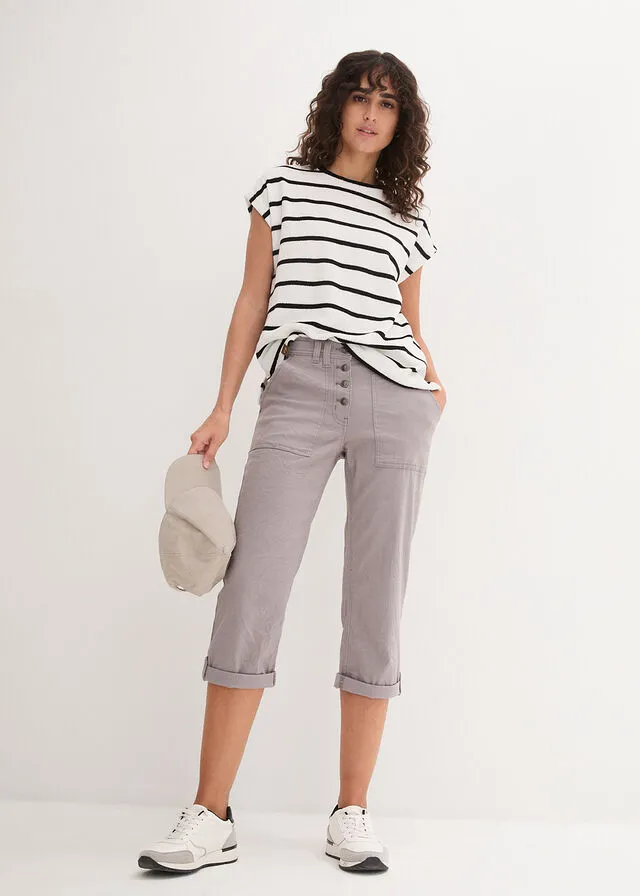 Pantalón elástico Gris