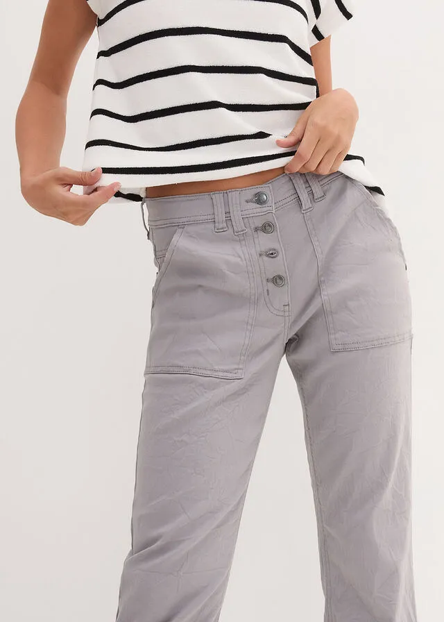 Pantalón elástico Gris
