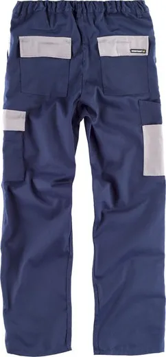 Pantalón linea 1, con elástico en cintura Marino / Gris