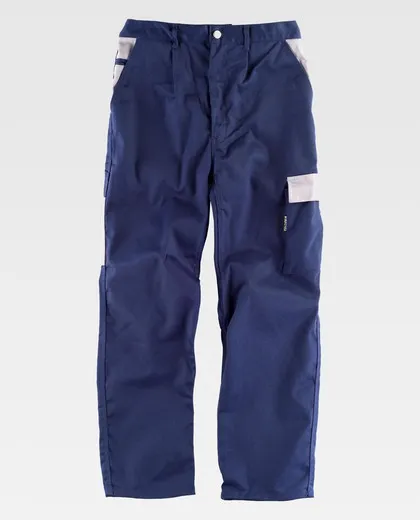 Pantalón linea 1, con elástico en cintura Marino / Gris
