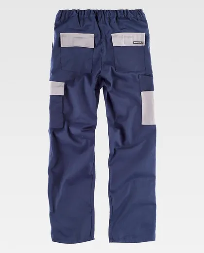 Pantalón linea 1, con elástico en cintura Marino / Gris