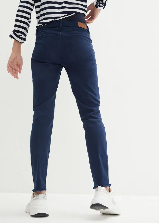 Pantalón premamá elástico con algodón Azul marino
