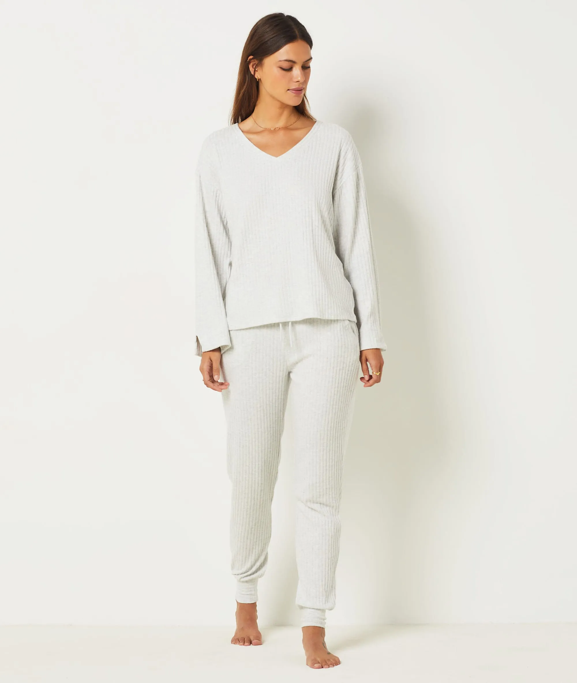 PANTALóN TEJIDO CANALé DOLMA GRIS  ETAM