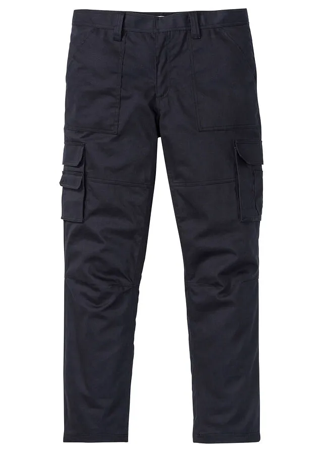 Pantalón térmico holgado de estilo cargo con revestimiento de teflón y corte recto carbón