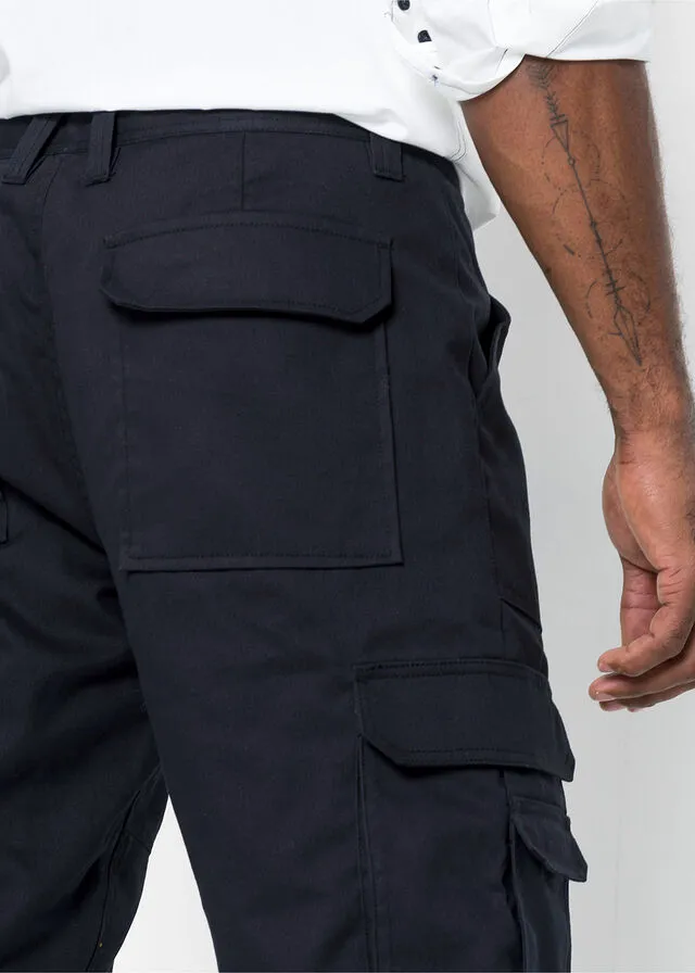 Pantalón térmico holgado de estilo cargo con revestimiento de teflón y corte recto carbón