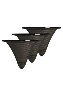 Paquete de tres tangas con detalle de logo