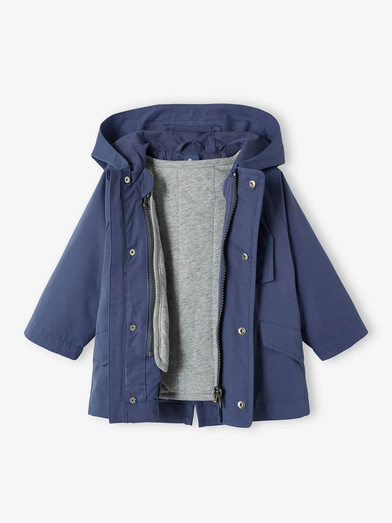 Parka 3 en 1 con cazadora desmontable de felpa para bebé