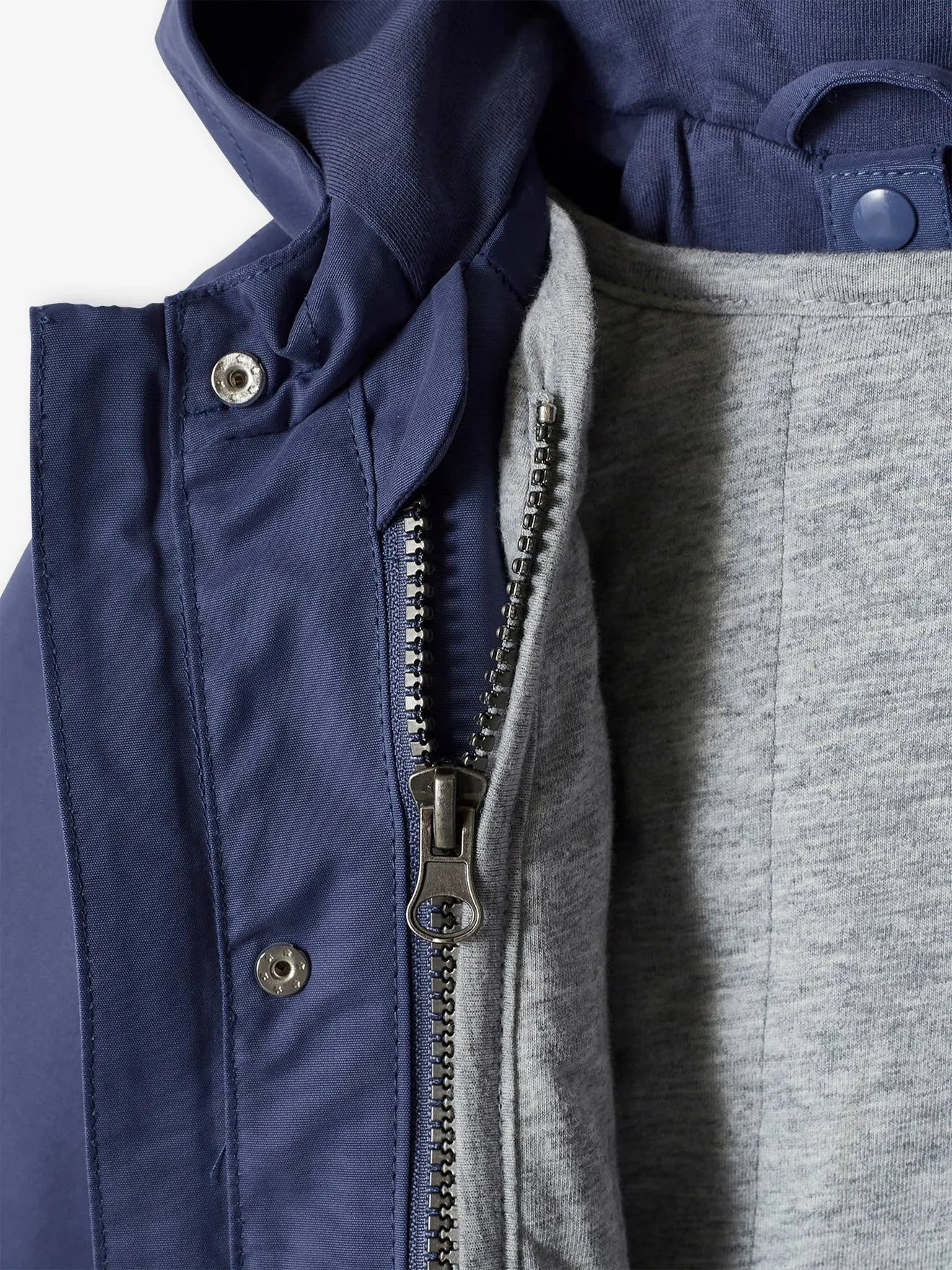Parka 3 en 1 con cazadora desmontable de felpa para bebé