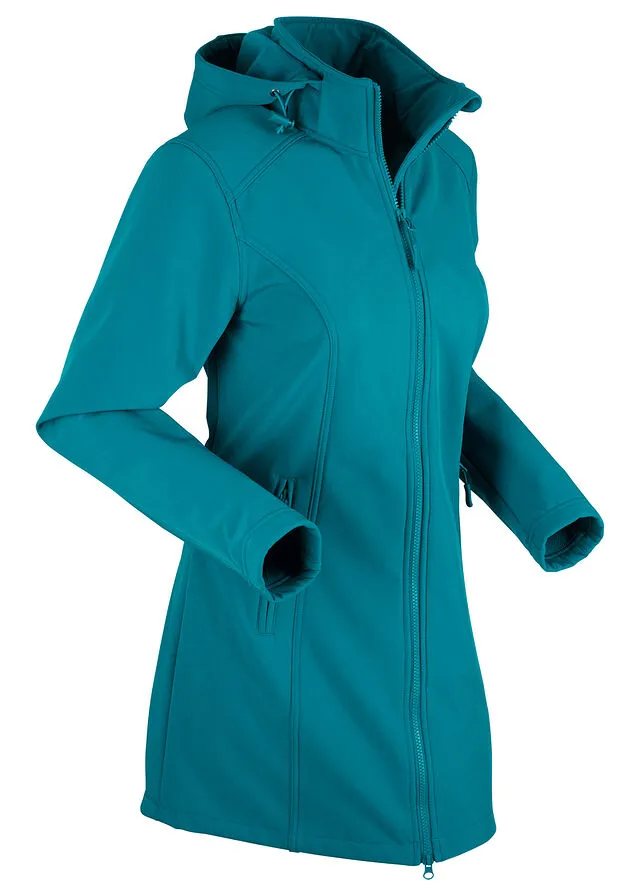 Parka de tejido Softshell turquesa