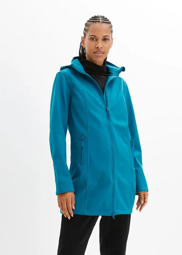 Parka de tejido Softshell turquesa