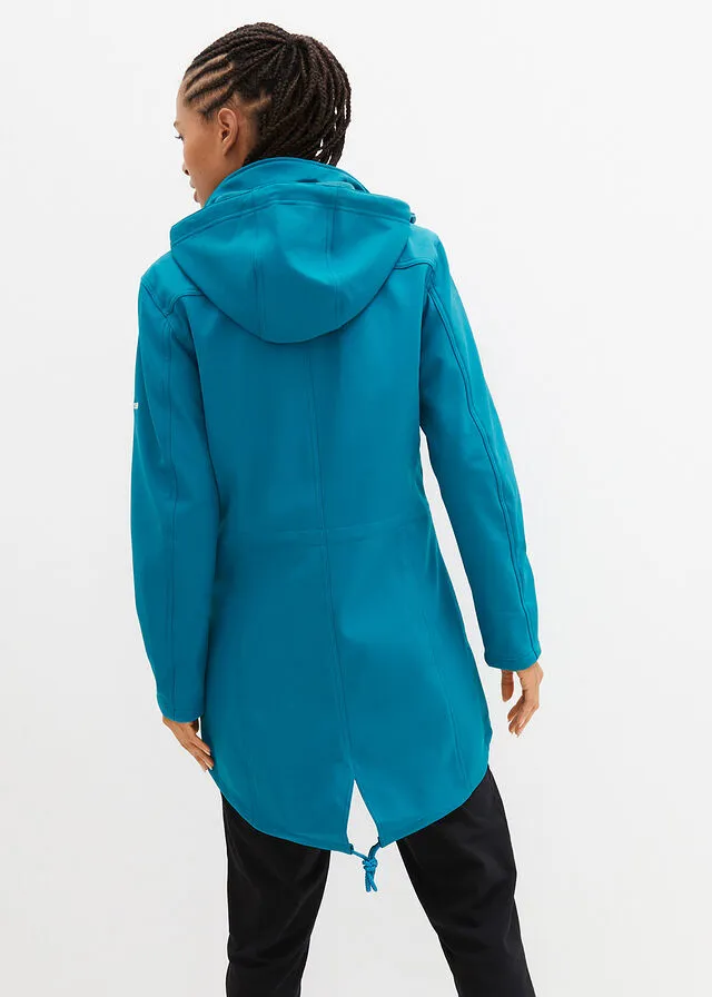 Parka de tejido Softshell turquesa