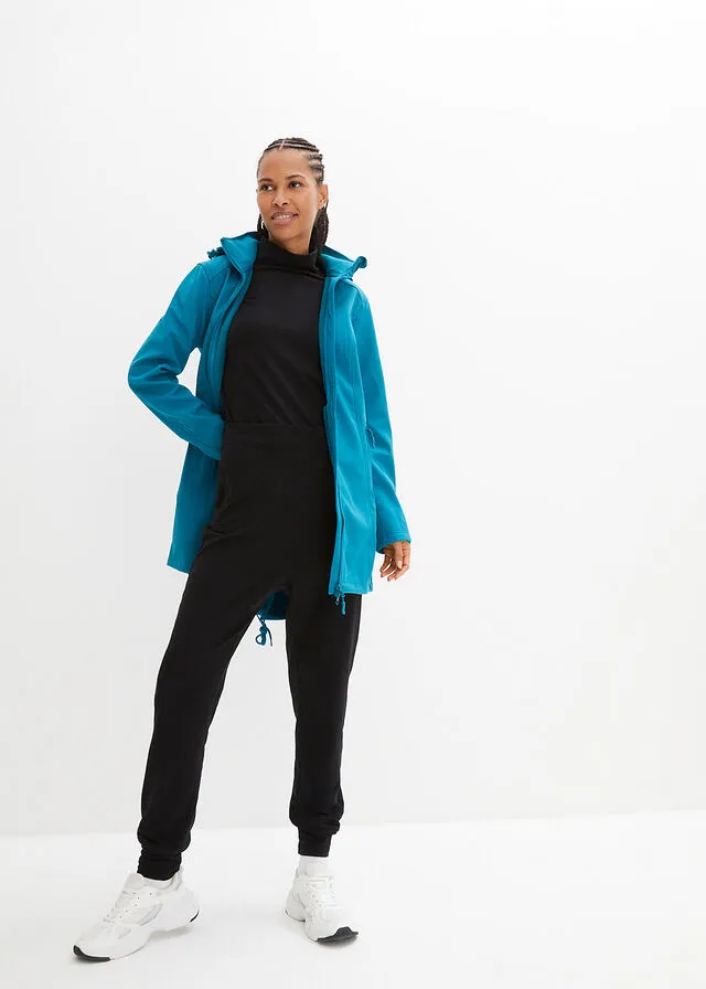 Parka de tejido Softshell turquesa