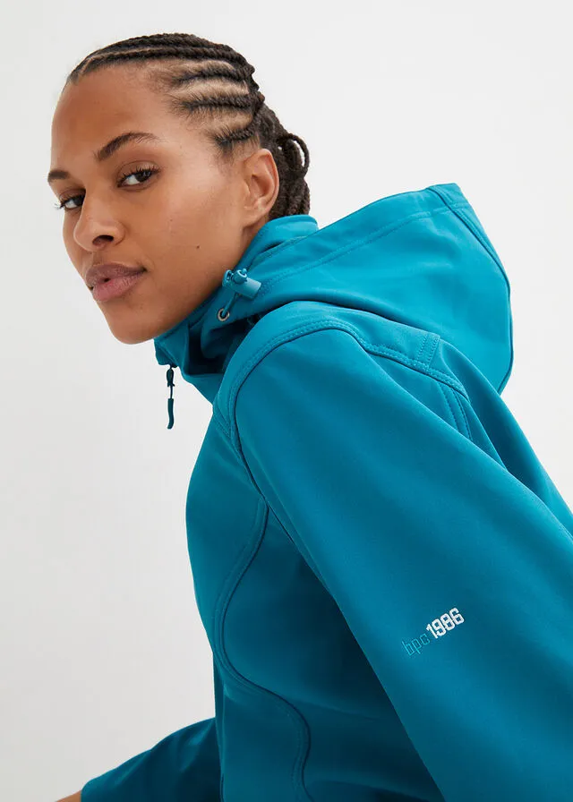 Parka de tejido Softshell turquesa