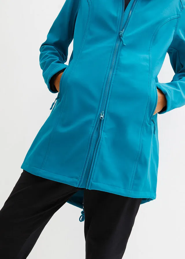 Parka de tejido Softshell turquesa
