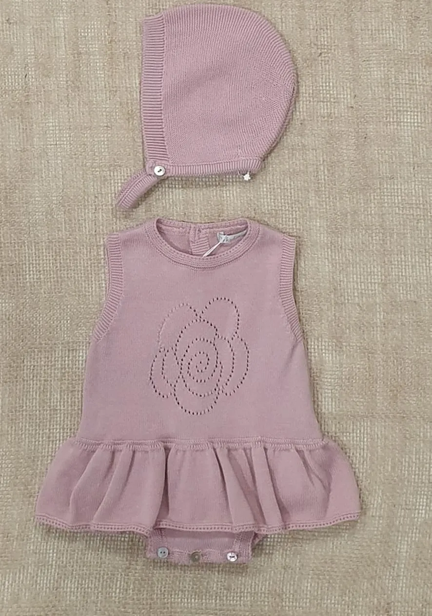 Pelele punto bebé 100% Algodón DK KID R090060 Flor maquillaje