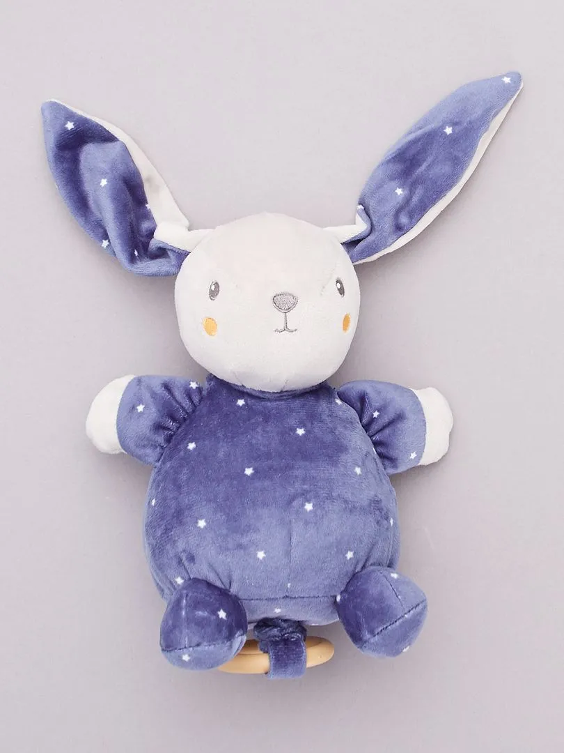 PELUCHE MUSICAL DE CONEJO  AZUL