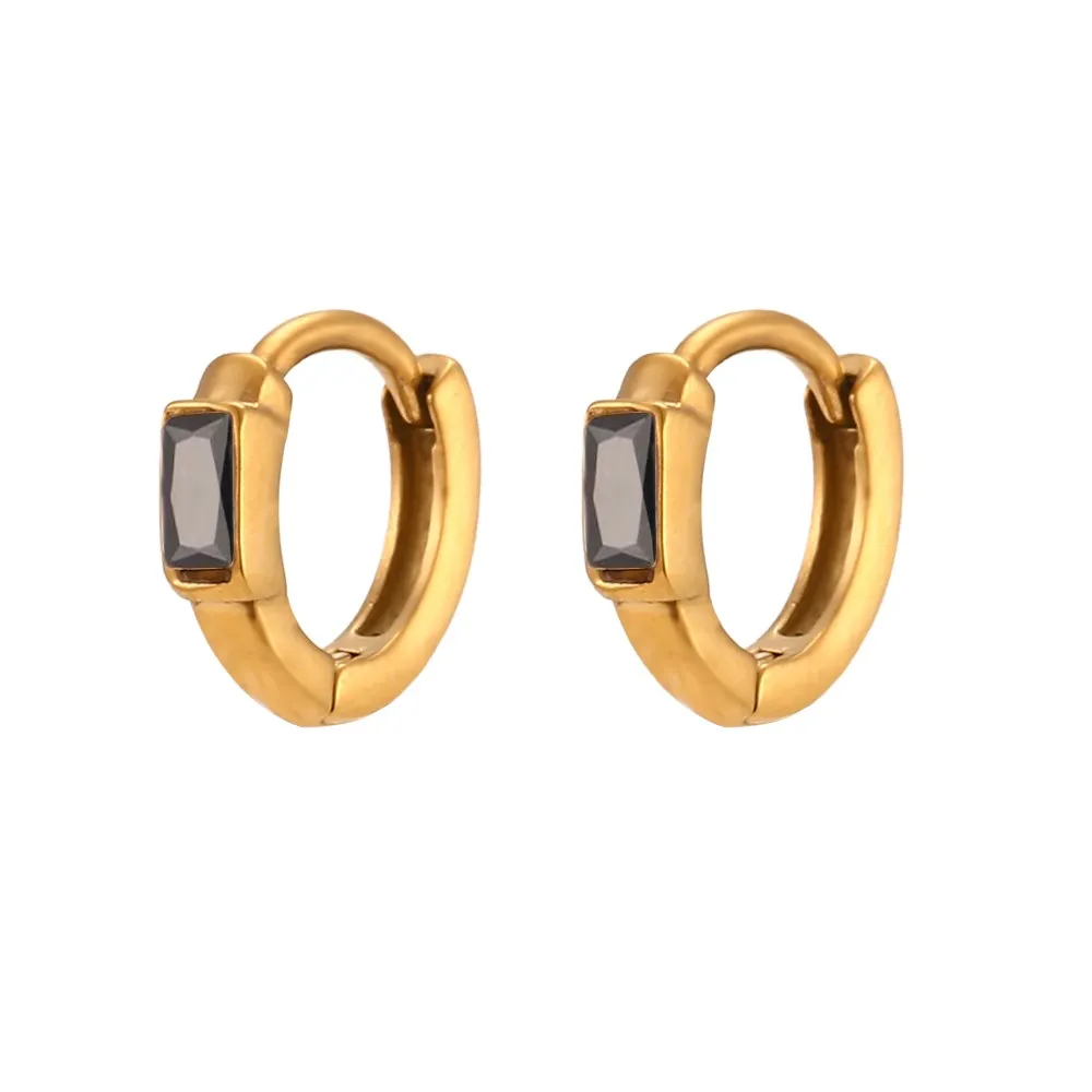 Pendientes Arkham Negro Oro