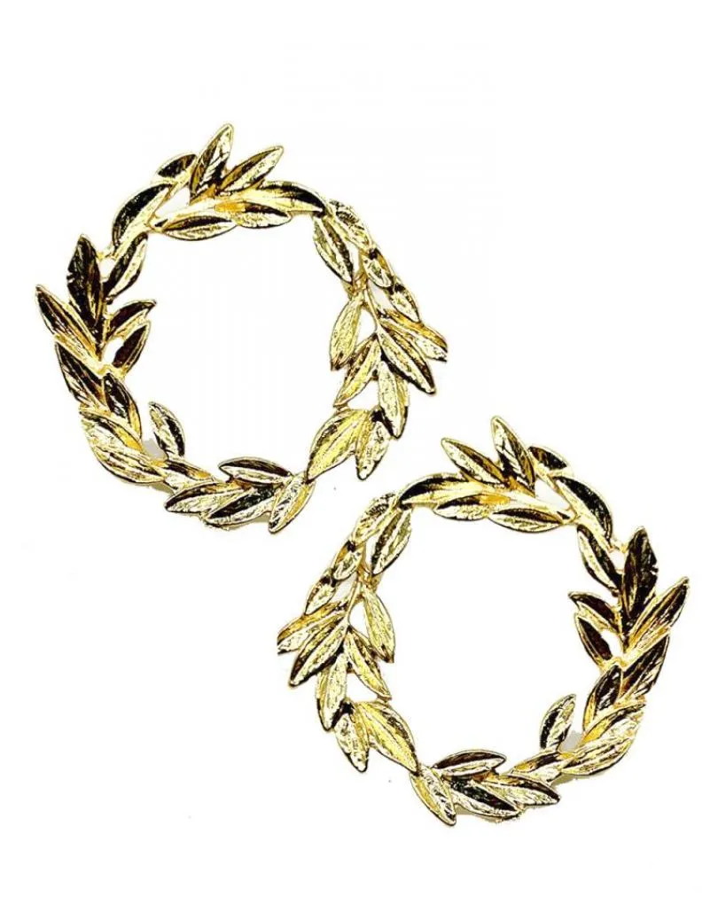 PENDIENTES DE ARO DORADO DECORADO CON HOJITAS PARA BODAS