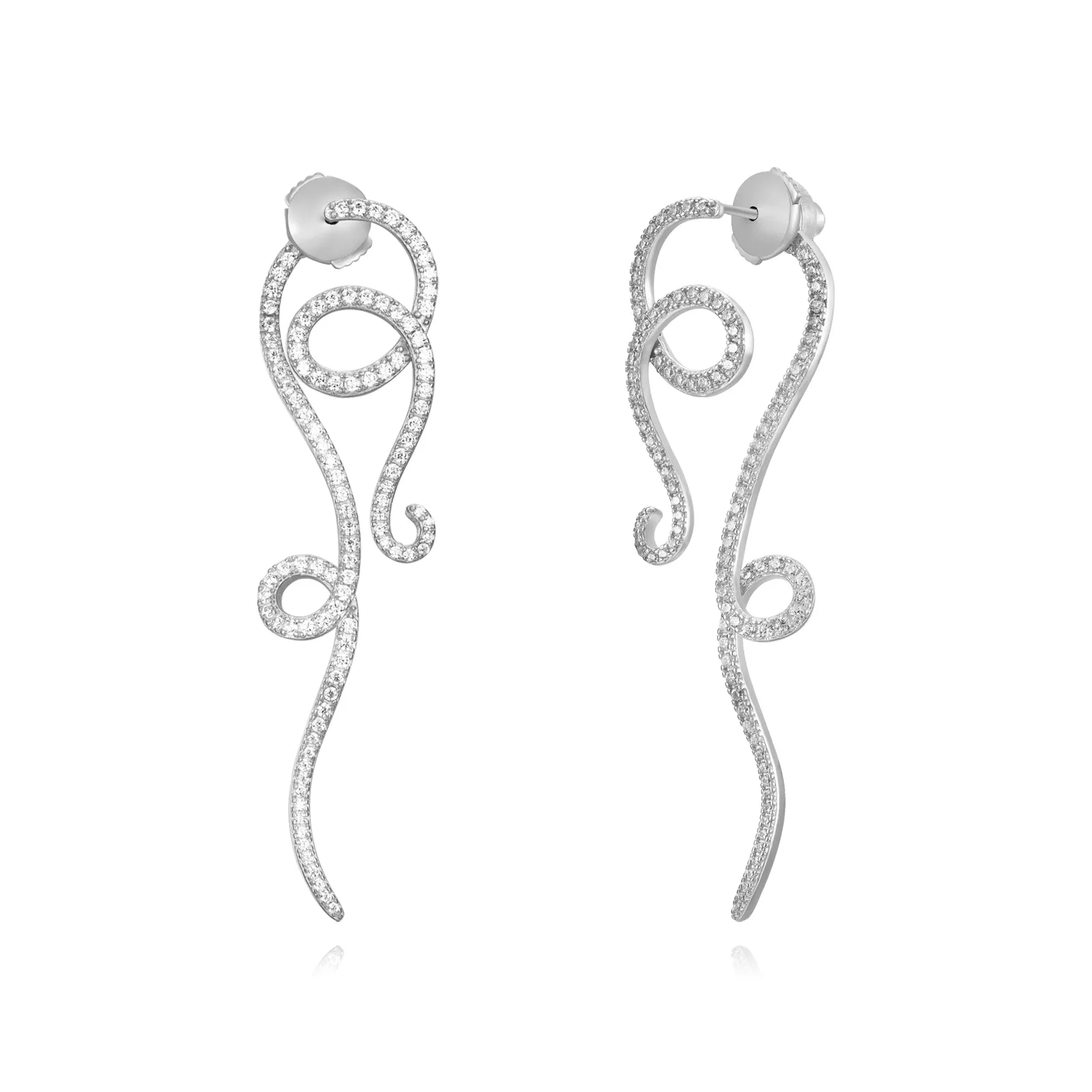 Pendientes Novia con Circonitas estilo Snake
