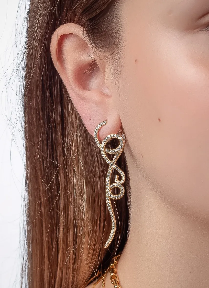 Pendientes Novia con Circonitas estilo Snake