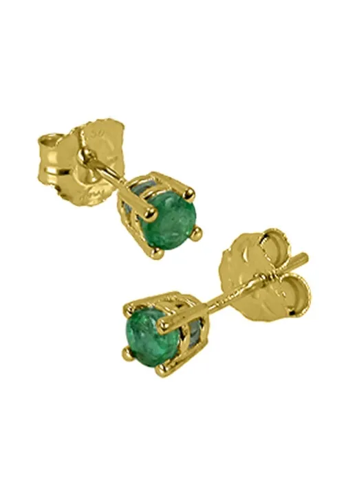 Pendientes oro amarillo 18k y esmeraldas 095_428144