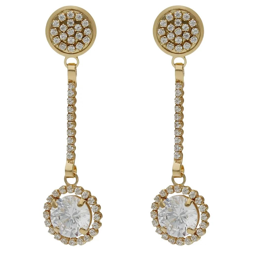 Pendientes Oro Con Circonitas