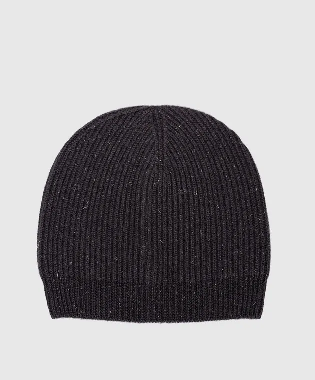 Peserico Gray hat with wool and lurex