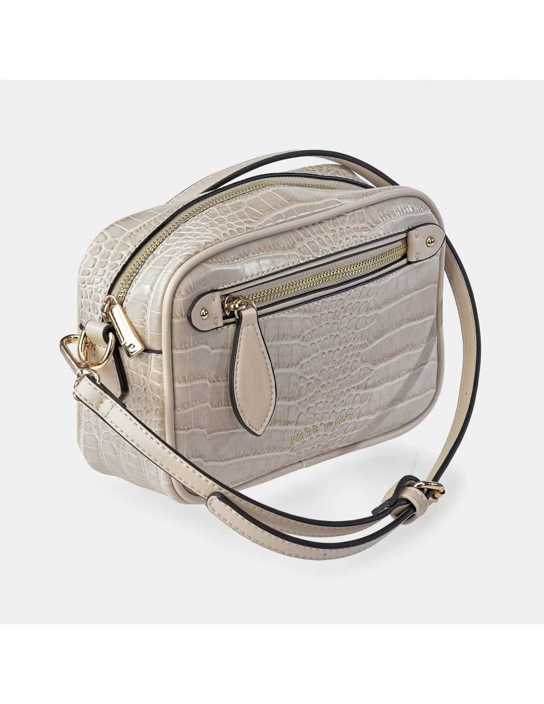 PIERRE CARDIN Bolso bandolera grabado para mujer con cremallera