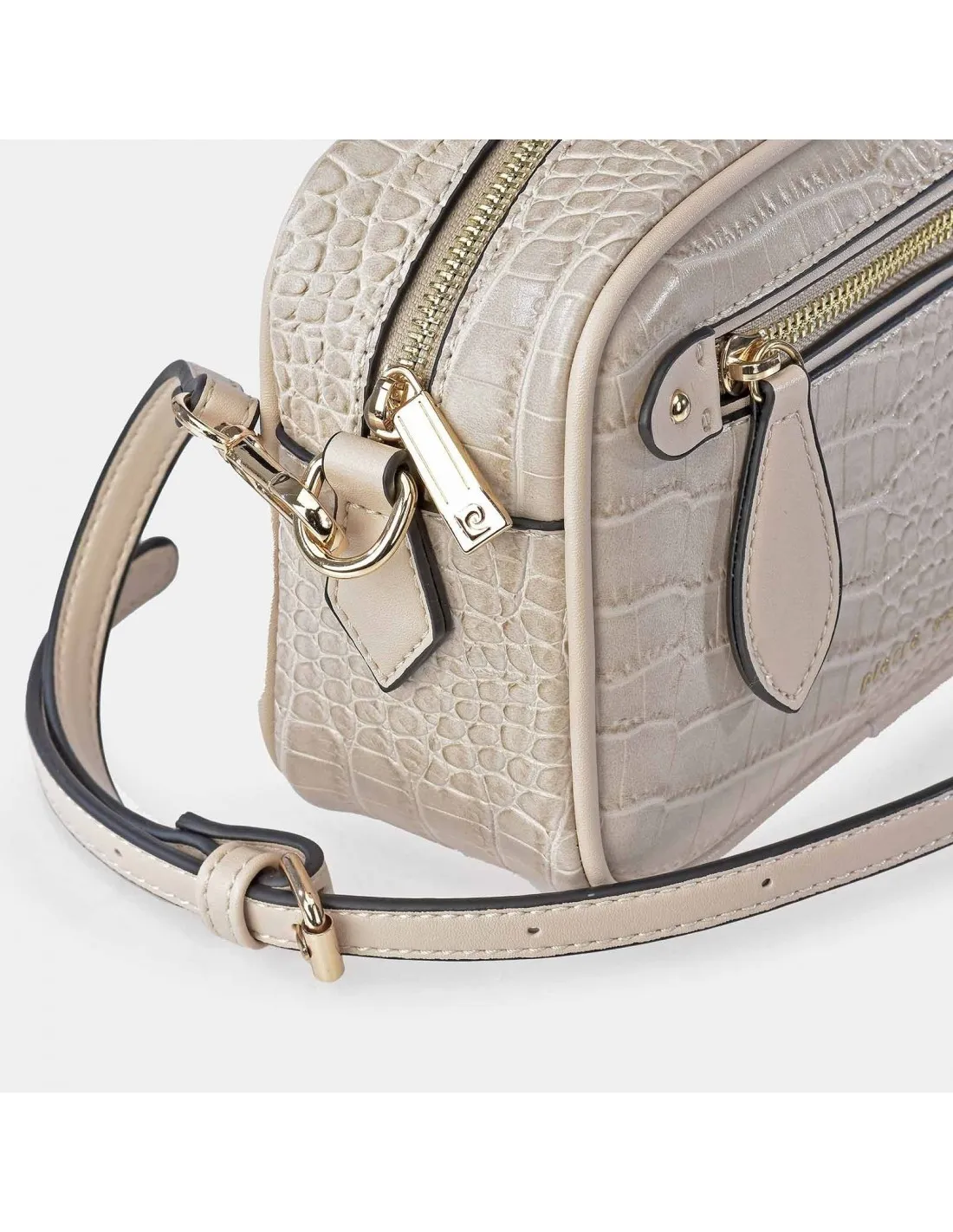 PIERRE CARDIN Bolso bandolera grabado para mujer con cremallera