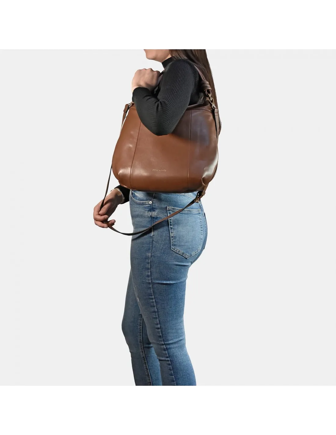 PIERRE CARDIN bolso de hombro de piel para mujer con bandolera