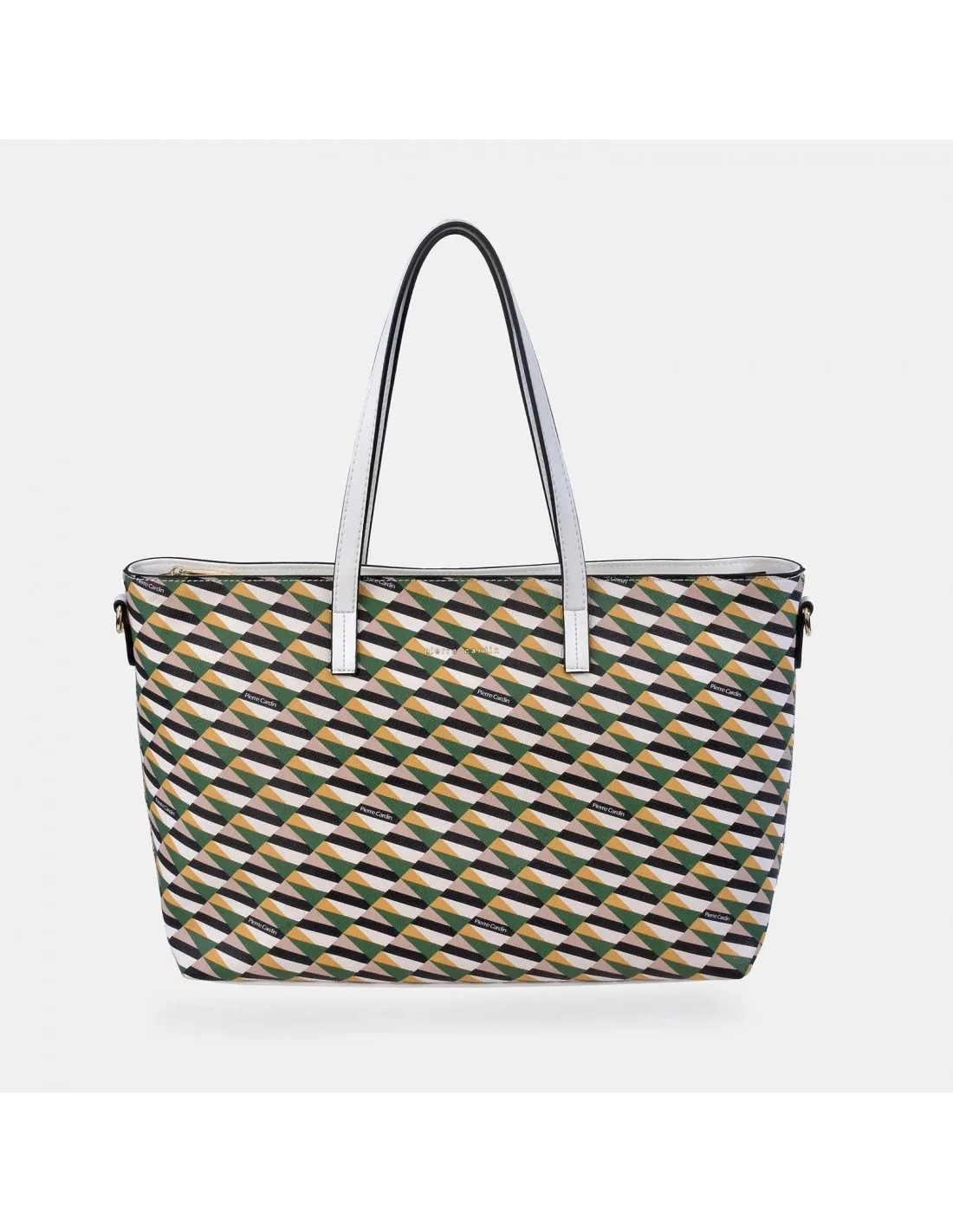 PIERRE CARDIN Bolso shopper con asas largas para mujer en lona estampada