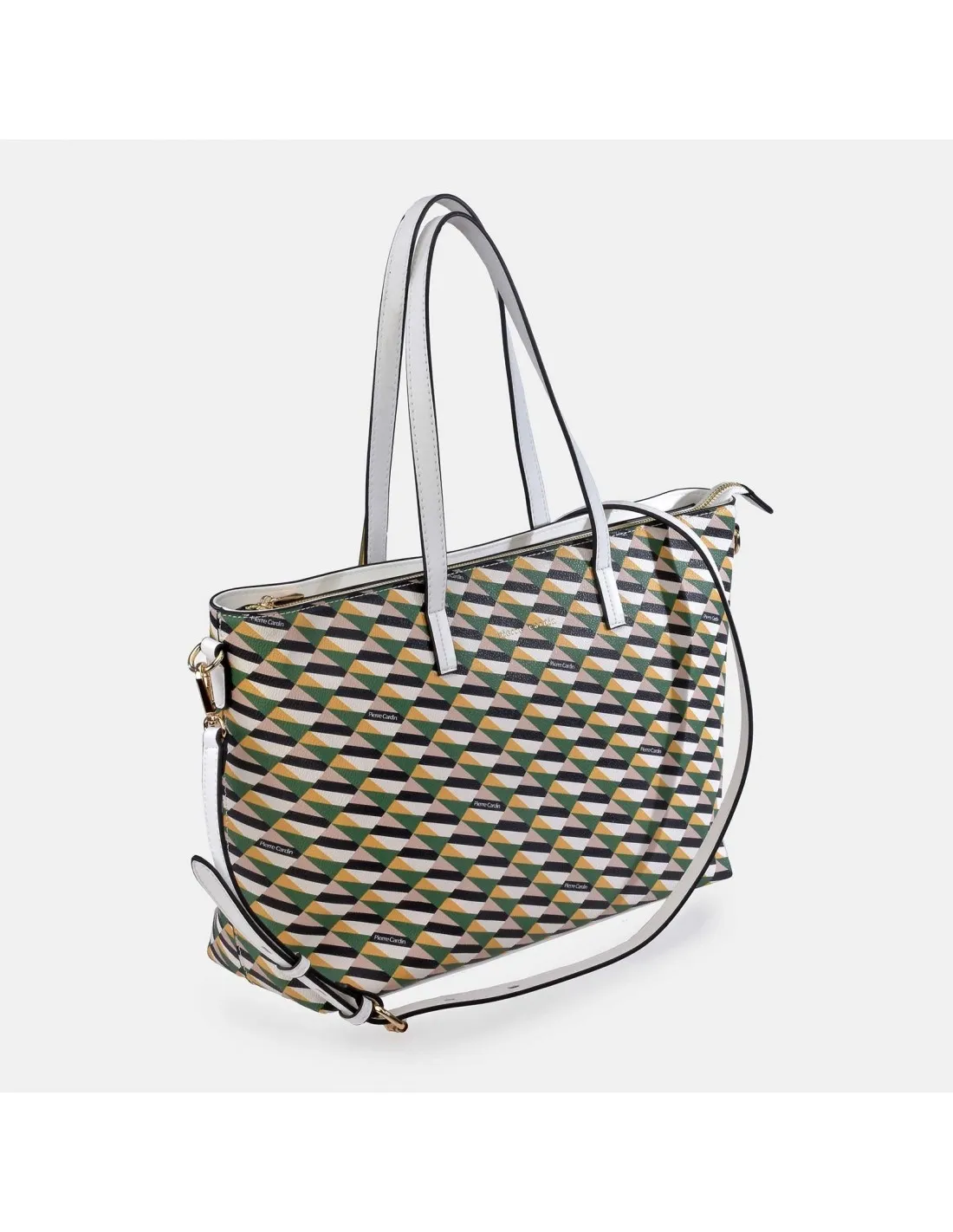 PIERRE CARDIN Bolso shopper con asas largas para mujer en lona estampada
