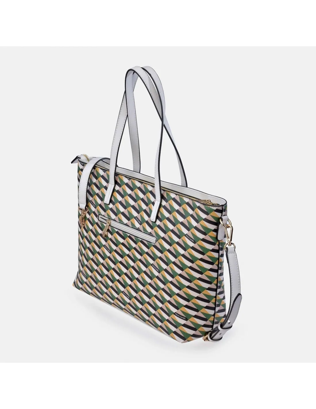 PIERRE CARDIN Bolso shopper con asas largas para mujer en lona estampada
