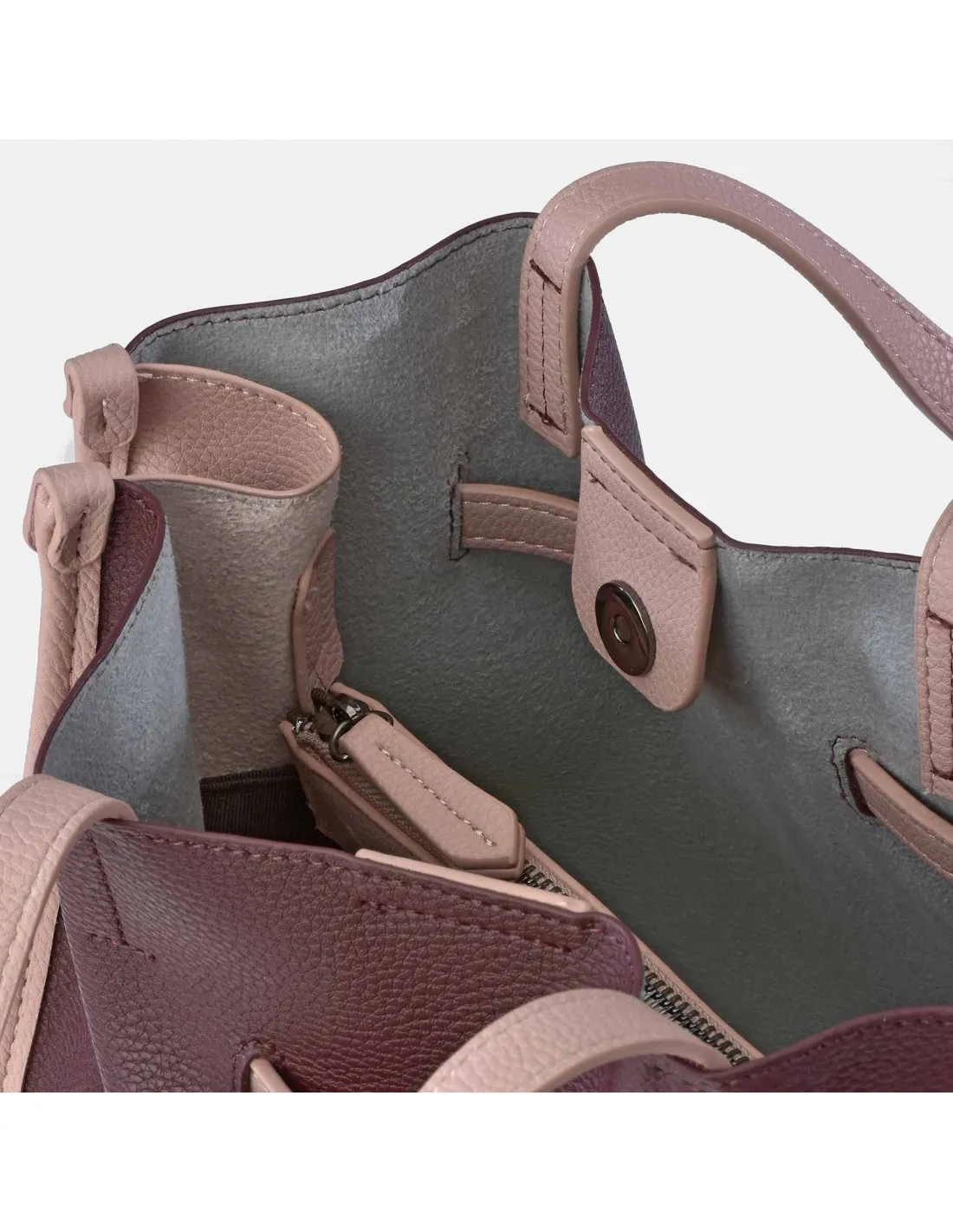 PIERRE CARDIN bolso tote grande  en símil piel con asas largas y bandolera