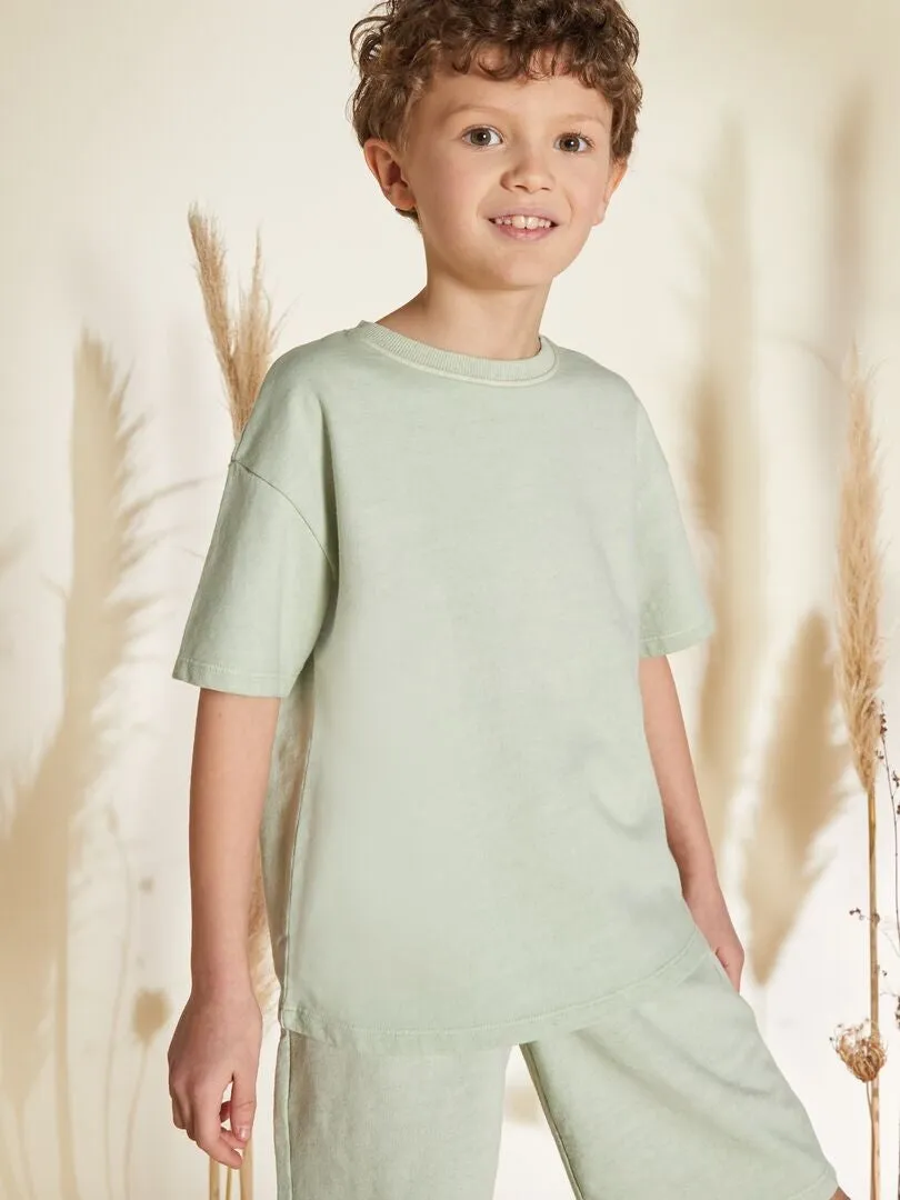 PIJAMA CORTO  CAMISETA + BERMUDAS  2 PIEZAS  VERDE