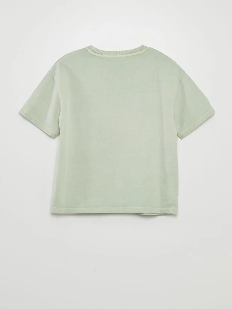 PIJAMA CORTO  CAMISETA + BERMUDAS  2 PIEZAS  VERDE
