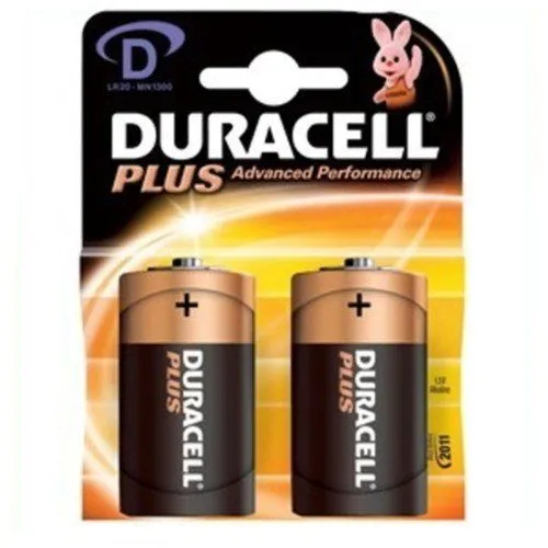 Pila Duracell LR20 D MX1300 Pack 2 Pilas