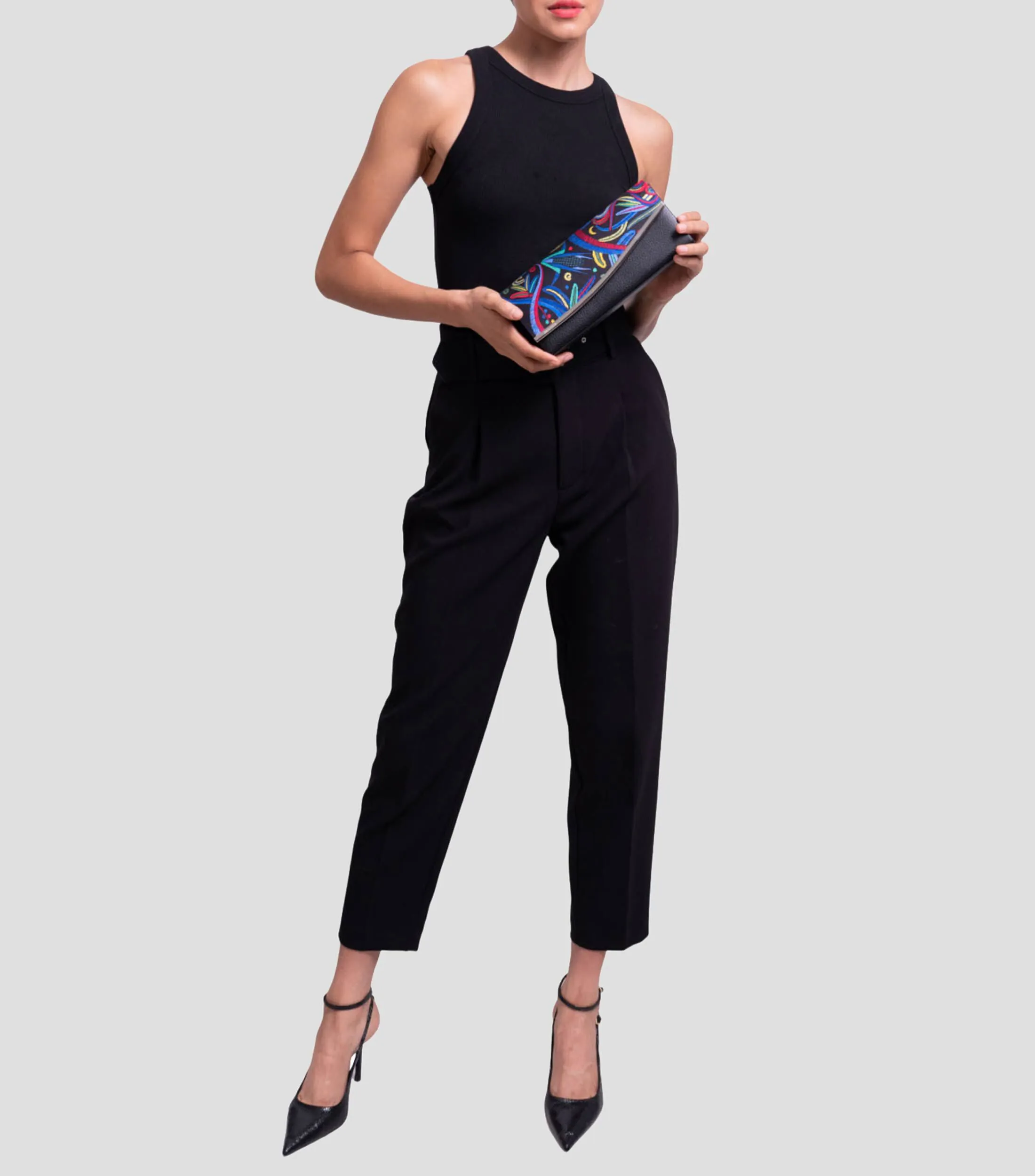 Pineda Covalin Bolso Clutch con estampado Quetzalcóatl Mujer