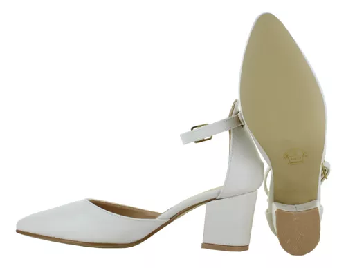 Pink Latte Zapatilla Tacon Ancho Pulsera Hebilla Mujer 90595
