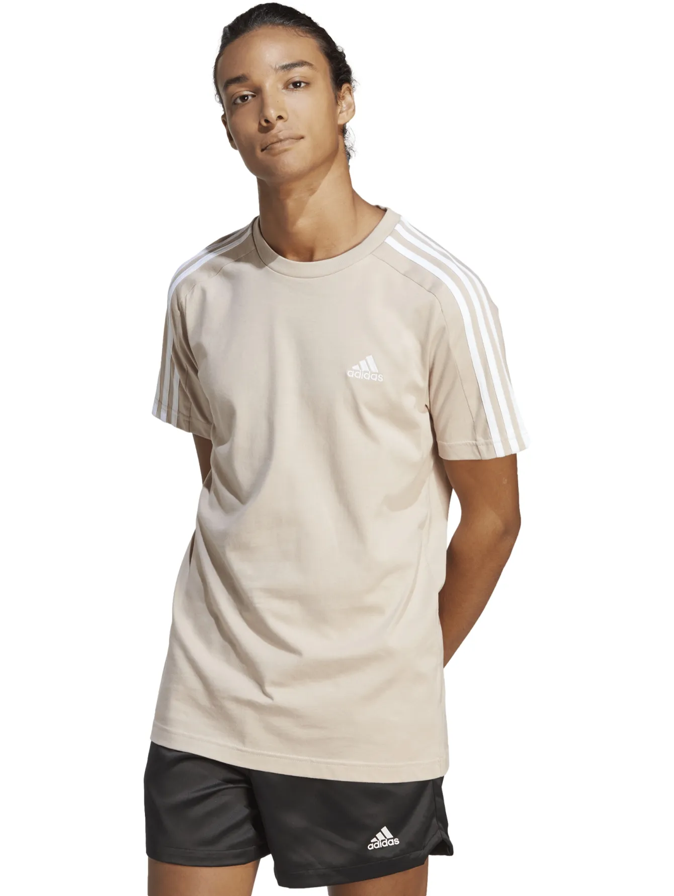 Playera Adidas 3 Stripes Nude Para Hombre